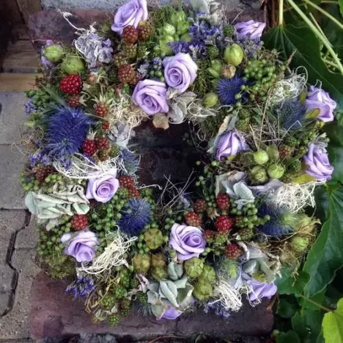couronne parme, bleu, nature